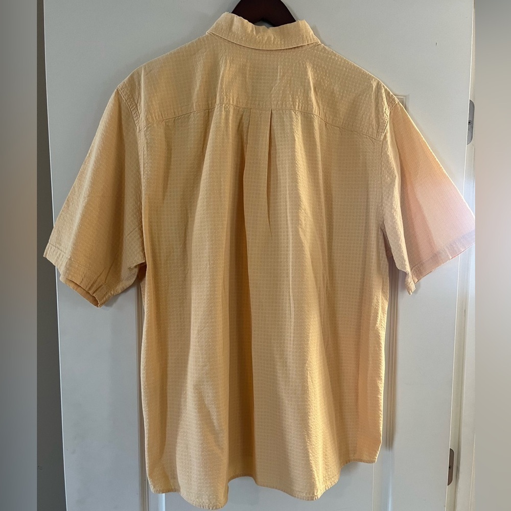 Eddie Bauer Light Yellow Short Sleeve Cotton Dress Shirt Men’s XL - Picture 4 of 14